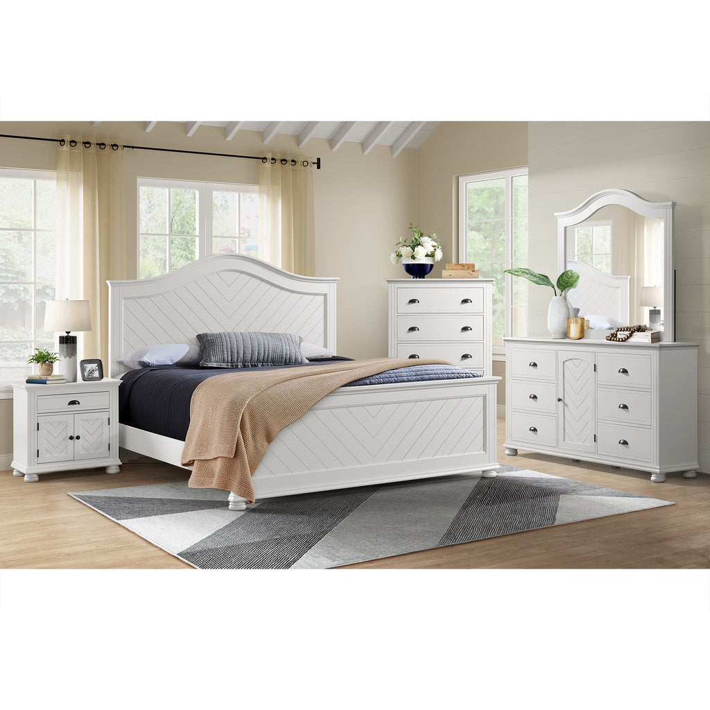 Kona 1-Drawer Nightstand In White