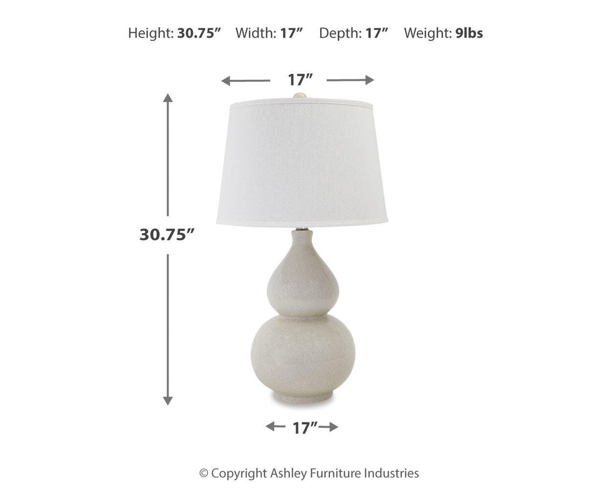 Saffi Table Lamp in Cream, alternate view 4