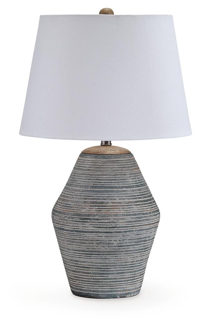 Lawrock Table Lamp in Antique Blue, alternate view 2