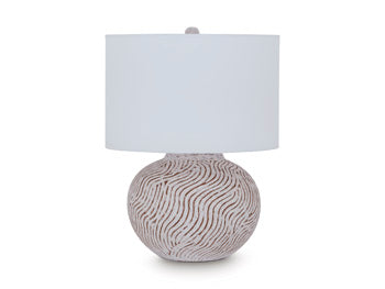 Vien Table Lamp in Distressed White