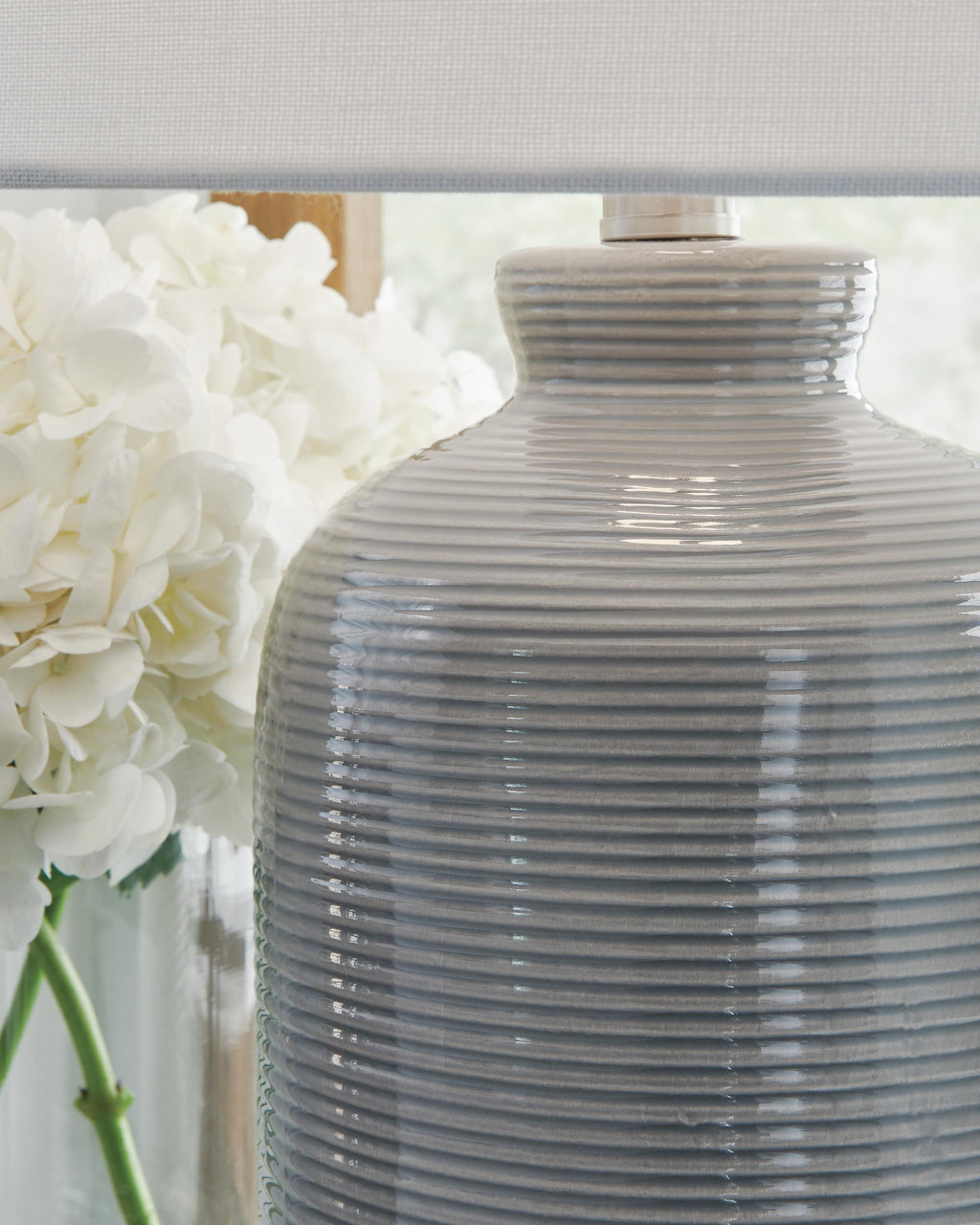 Wimlow Table Lamp in Gray Blue, detail view