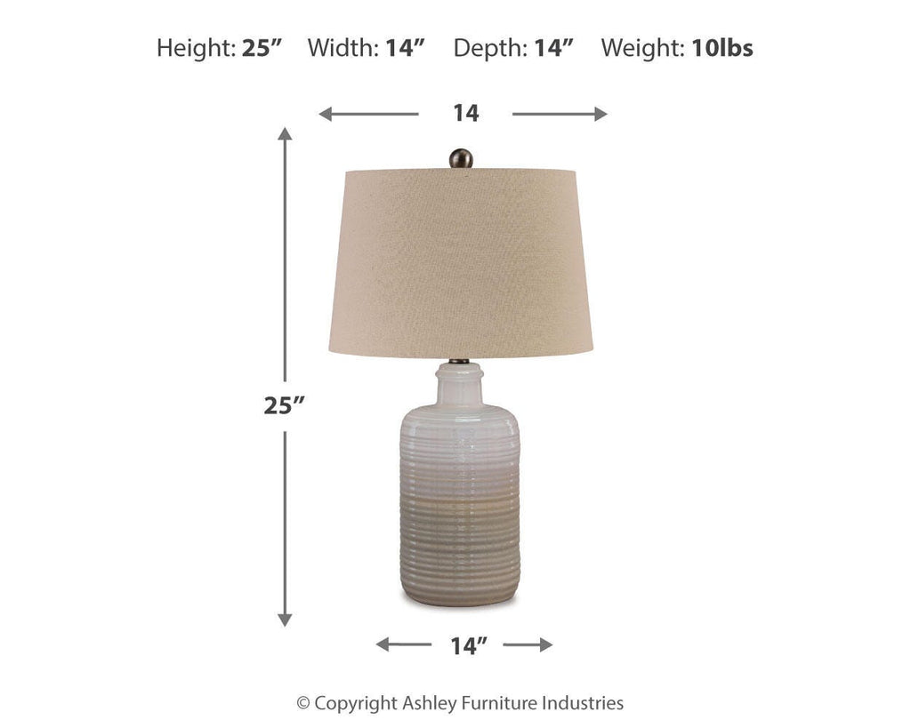 Marnina Table Lamp (Set of 2) in Taupe, alternate view 5