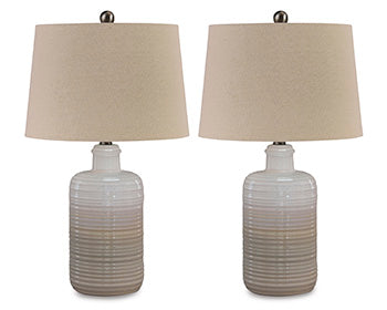 Marnina Table Lamp (Set of 2) in Taupe