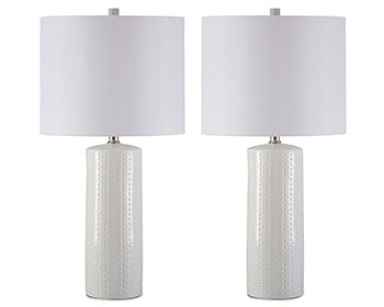 Steuben Table Lamp (Set of 2) in White
