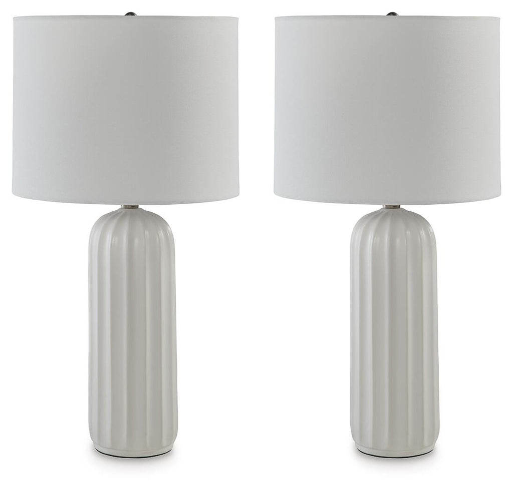 Clarkland Table Lamp (Set of 2) in White, alternate view 2