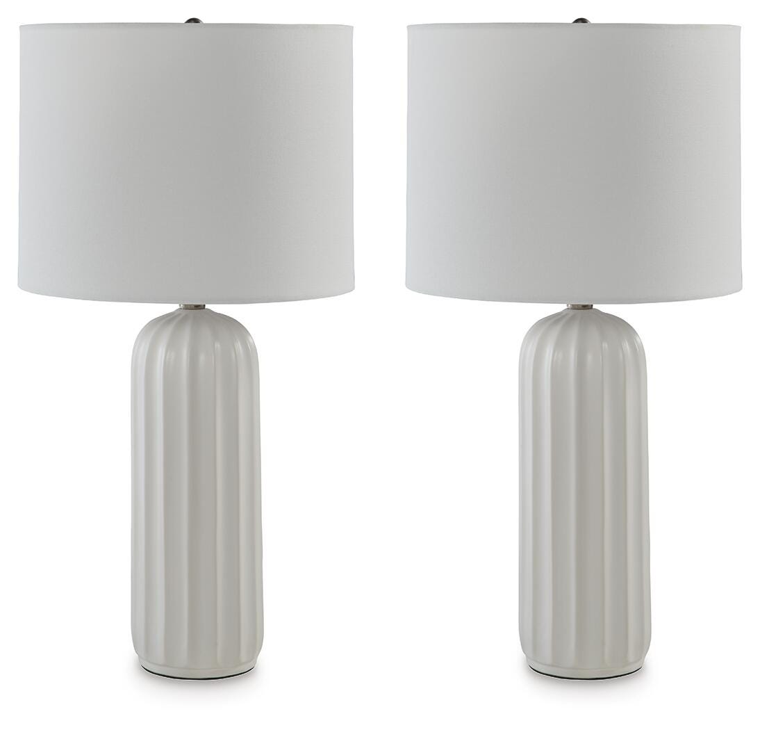 Clarkland Table Lamp (Set of 2) in White, alternate view 2