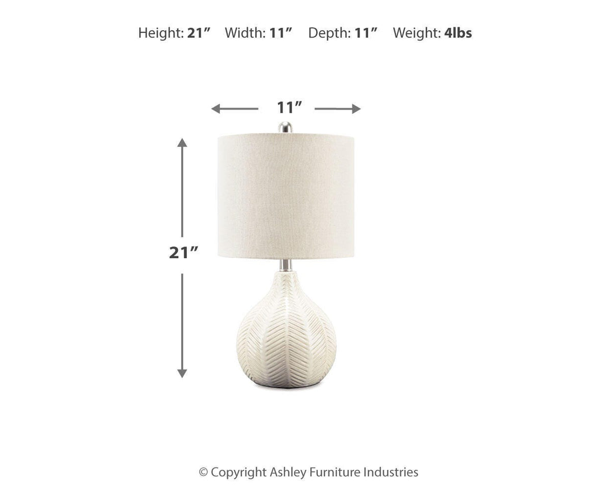 Rainermen Table Lamp in Off White, alternate view 5