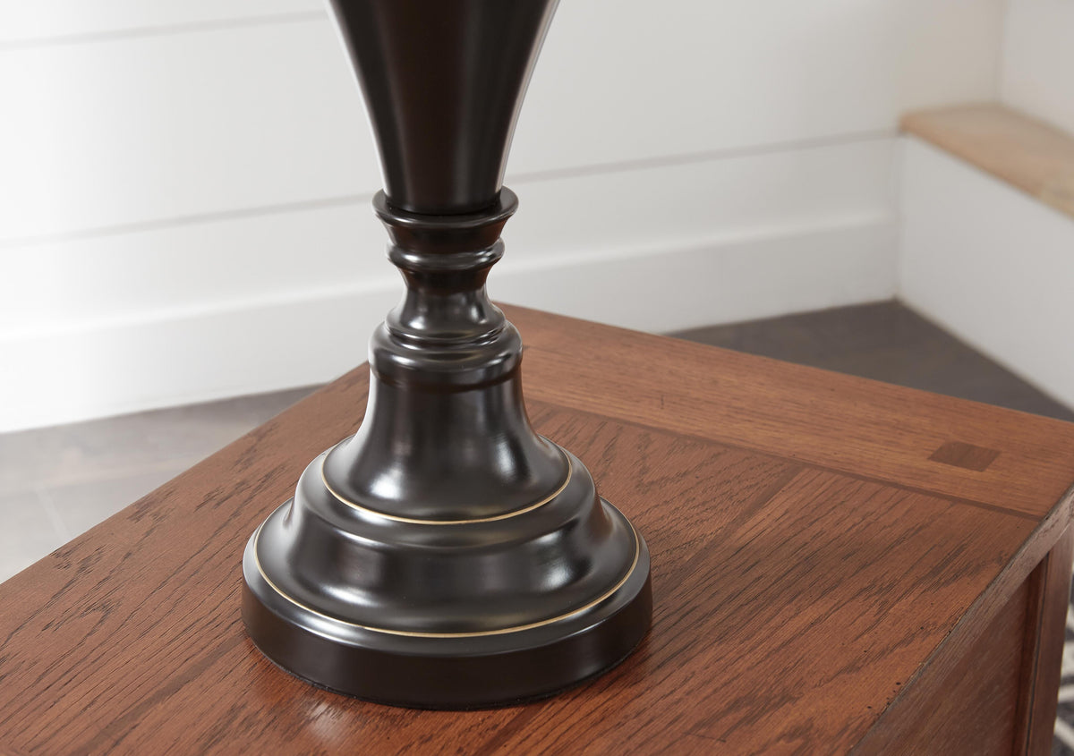 Darlita Table Lamp (Set of 2) in Bronze Finish, detail view