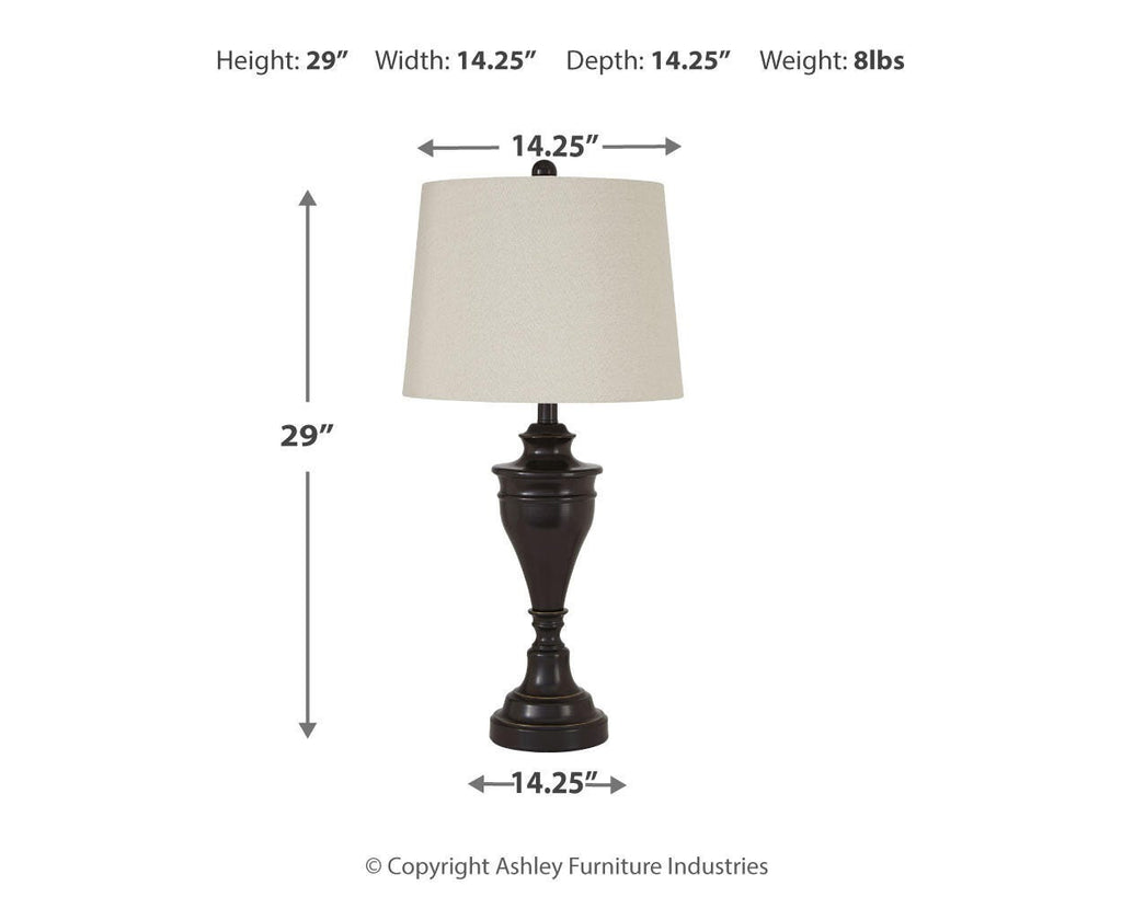 Darlita Table Lamp (Set of 2) in Bronze Finish, alternate view 6