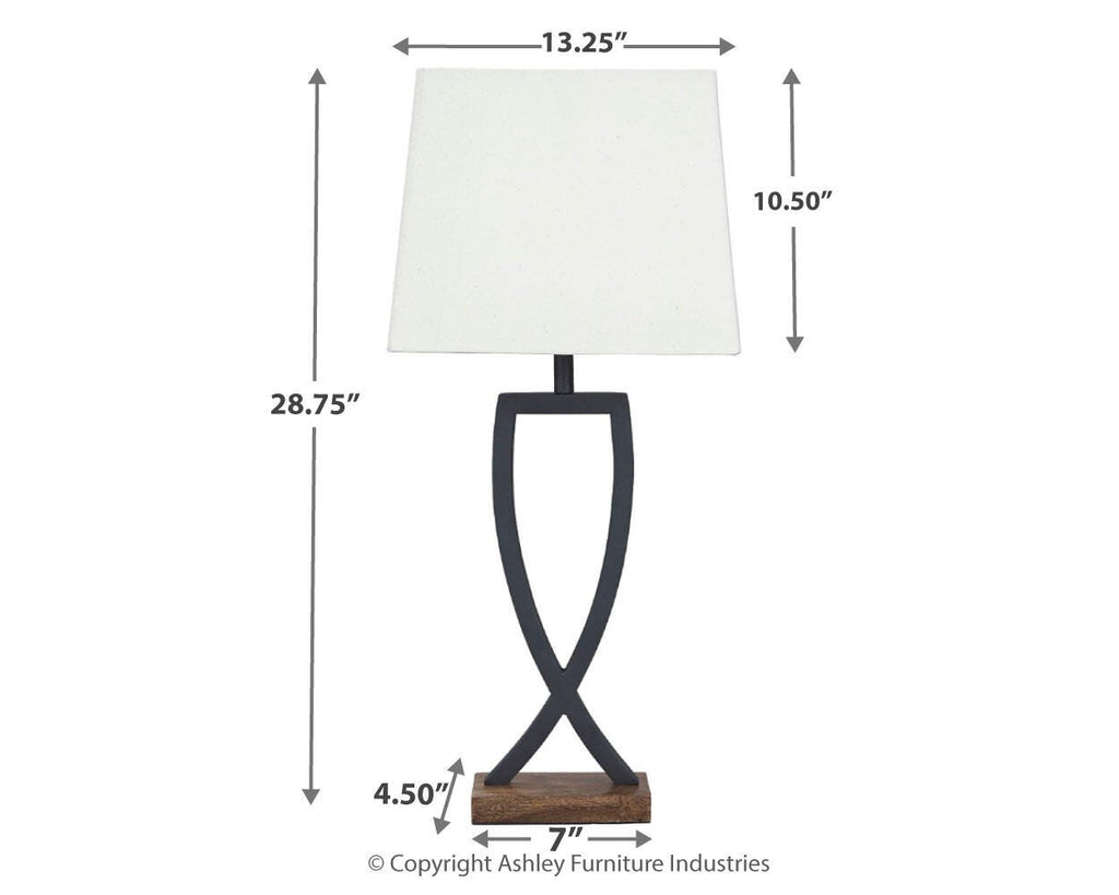 Makara Table Lamp (Set of 2) in Black/Brown, alternate view 4