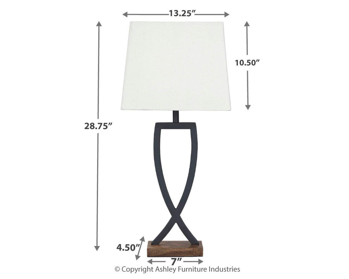 Makara Table Lamp (Set of 2) in Black/Brown, alternate view 4