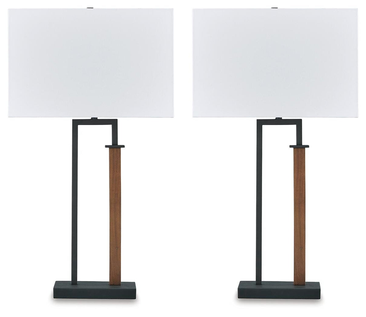 Voslen Table Lamp (Set of 2) in Black/Brown, alternate view 2