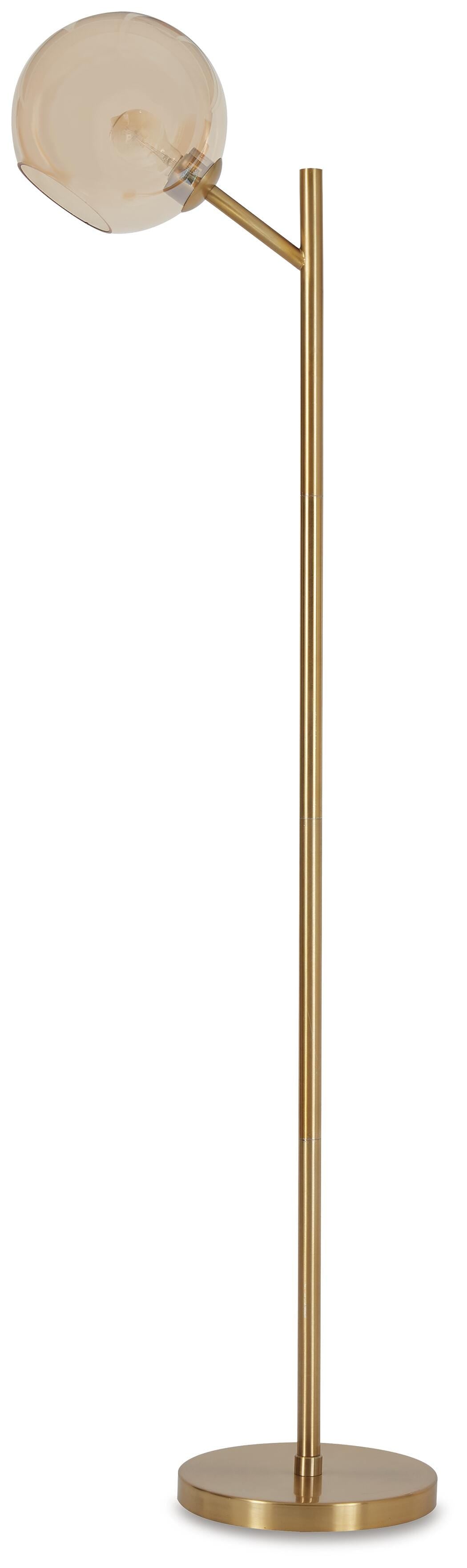Abanson Floor Lamp in Amber/Gold Finish, alternate view 2