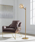 Abanson Floor Lamp in Amber/Gold Finish