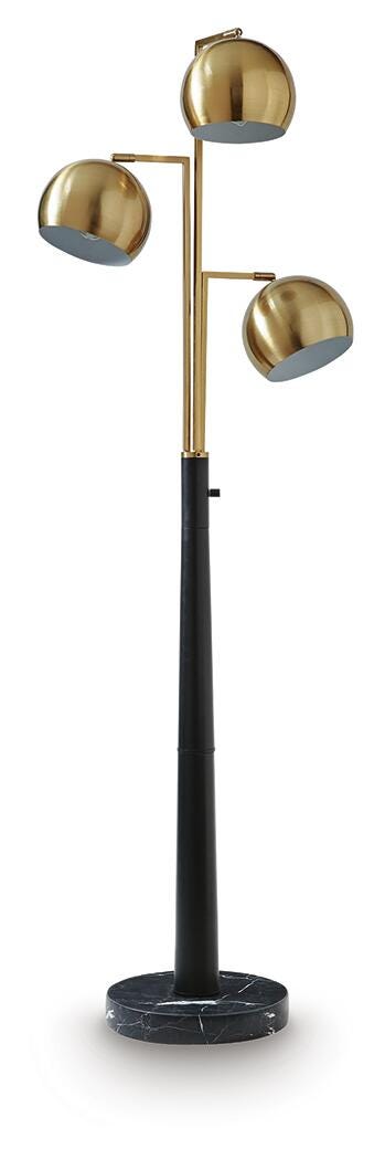 Sorcha Floor Lamp in Gold Finish/Black, alternate view 2