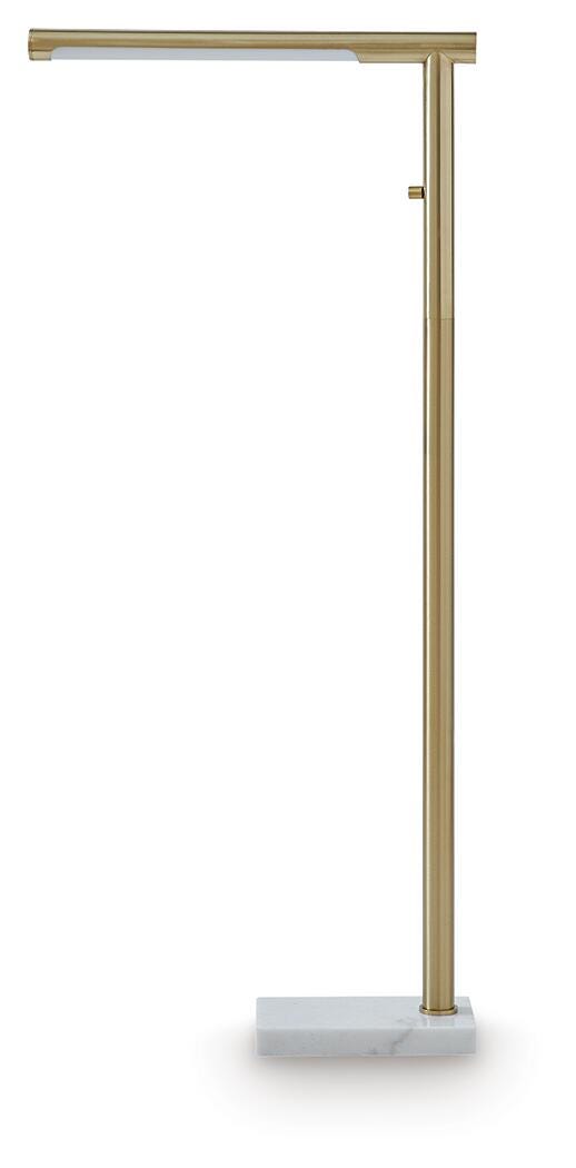 Santiford Floor Lamp in Gold Finish/White, alternate view 4