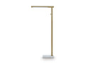 Santiford Floor Lamp in Gold Finish/White