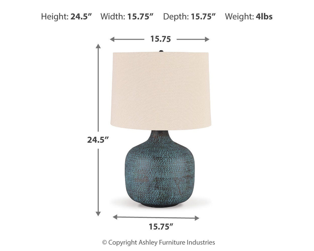 Malthace Table Lamp in Patina, alternate view 5
