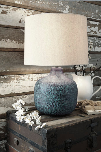 Malthace Table Lamp in Patina