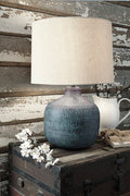 Malthace Table Lamp in Patina