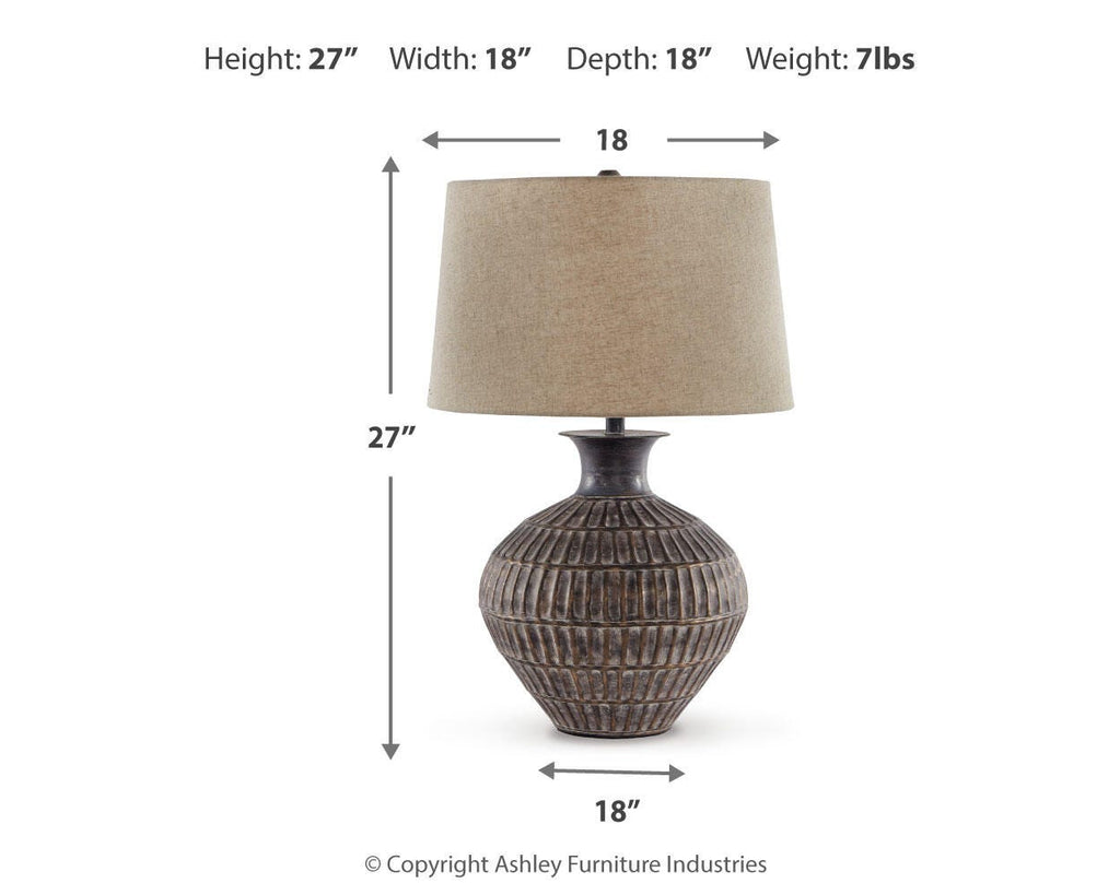 Magan Table Lamp in Antique Bronze Finish, alternate view 5