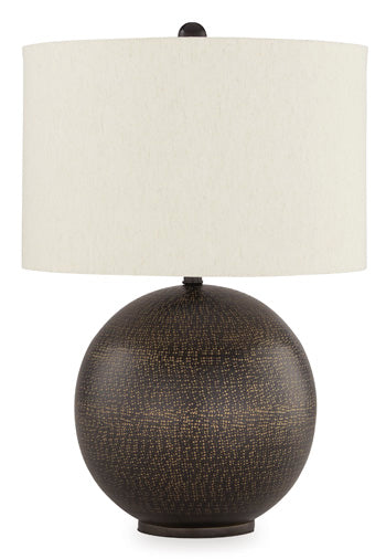 Hambell Table Lamp in Black/Gold Finish