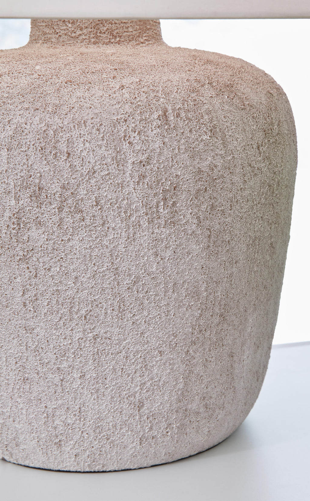 Danry Table Lamp in Distressed Cream, detail view