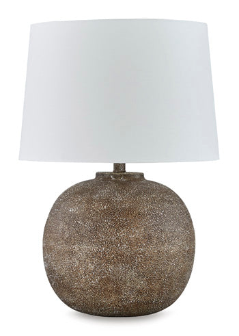 Neavesboro Table Lamp in Antique Brown/White