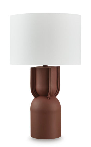 Rowandale Table Lamp in Brick Red