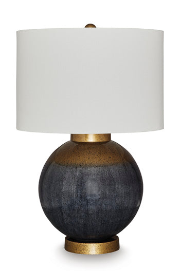 Adara Table Lamp in Blue/Gold Finish