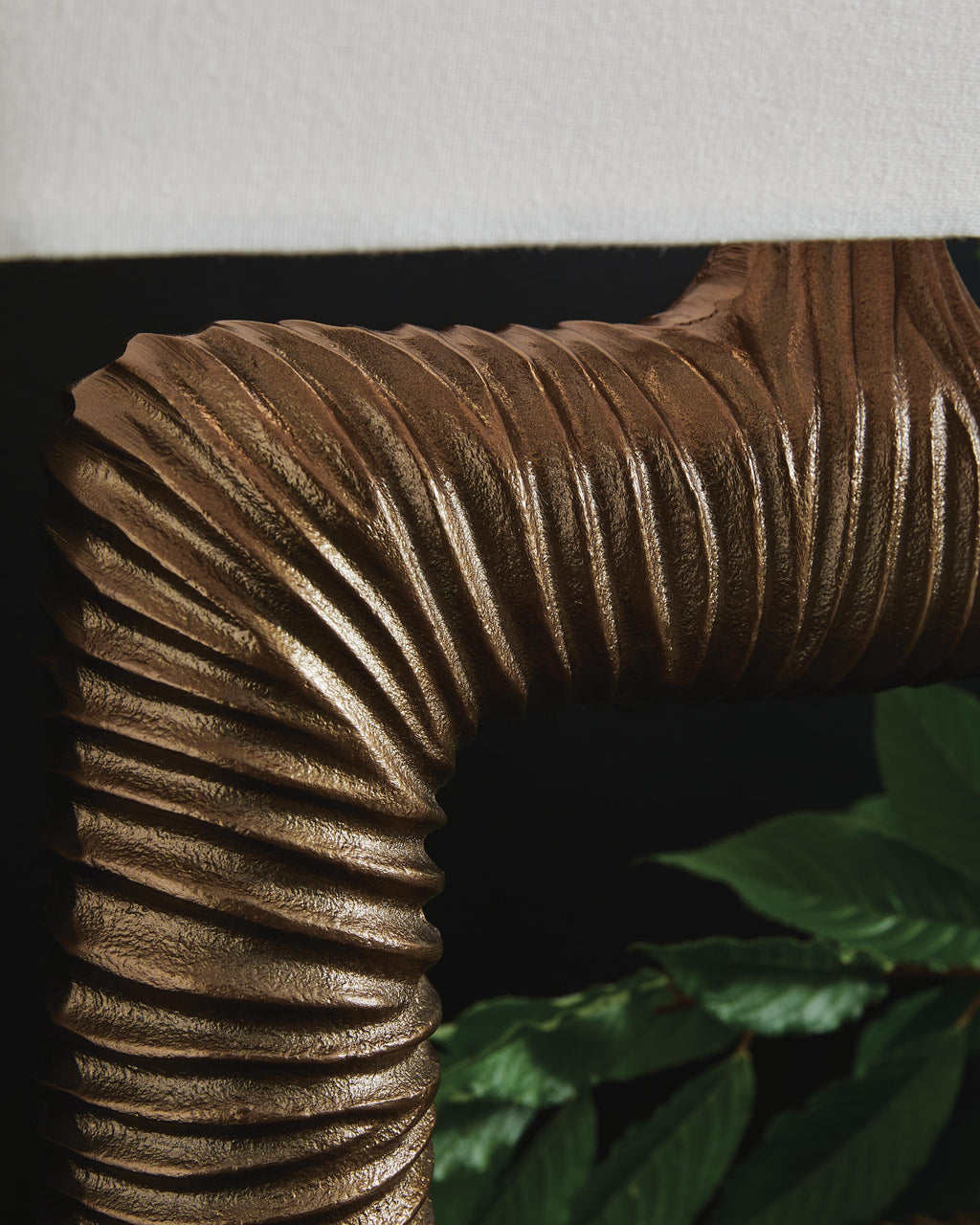 Garronby Table Lamp in Antique Brass Finish, detail view