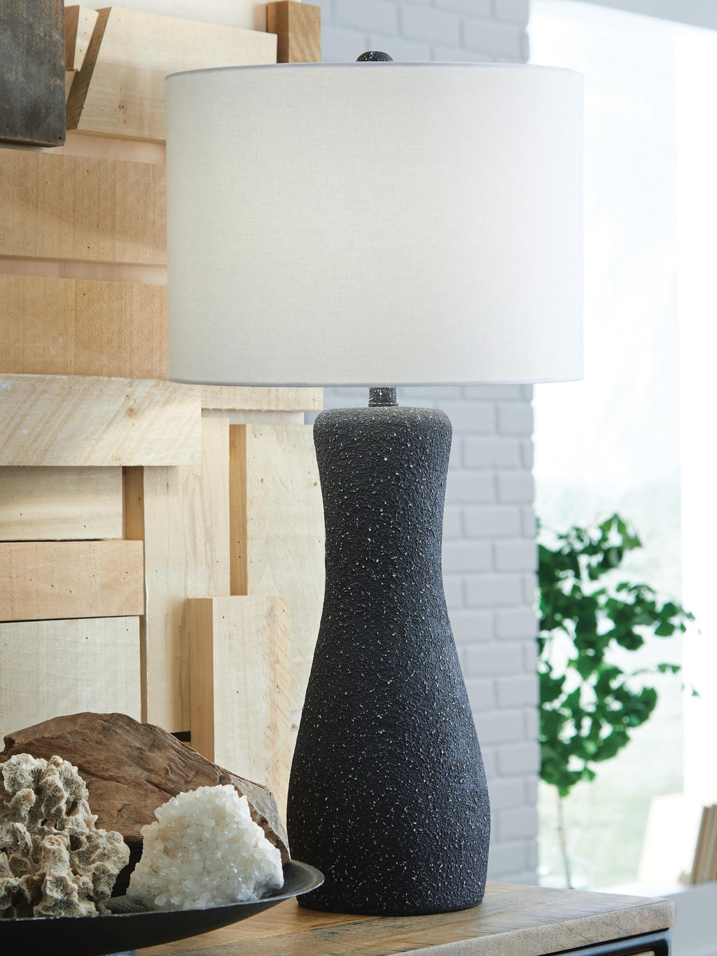 Maykins Table Lamp in Black, lifestyle view