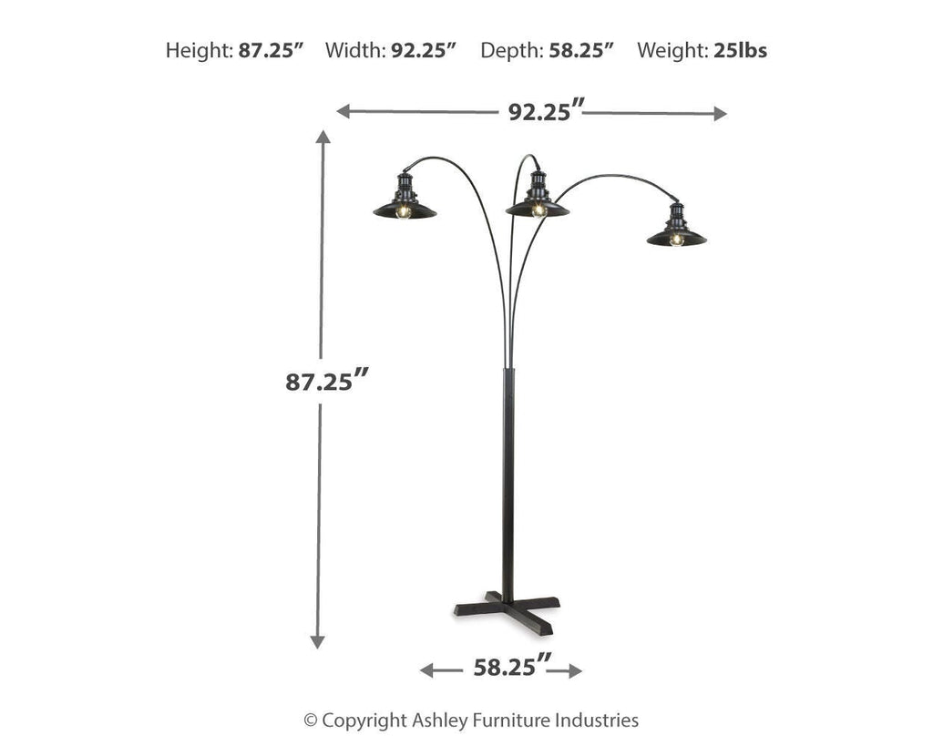 Sheriel Floor Lamp in Black, alternate view 3
