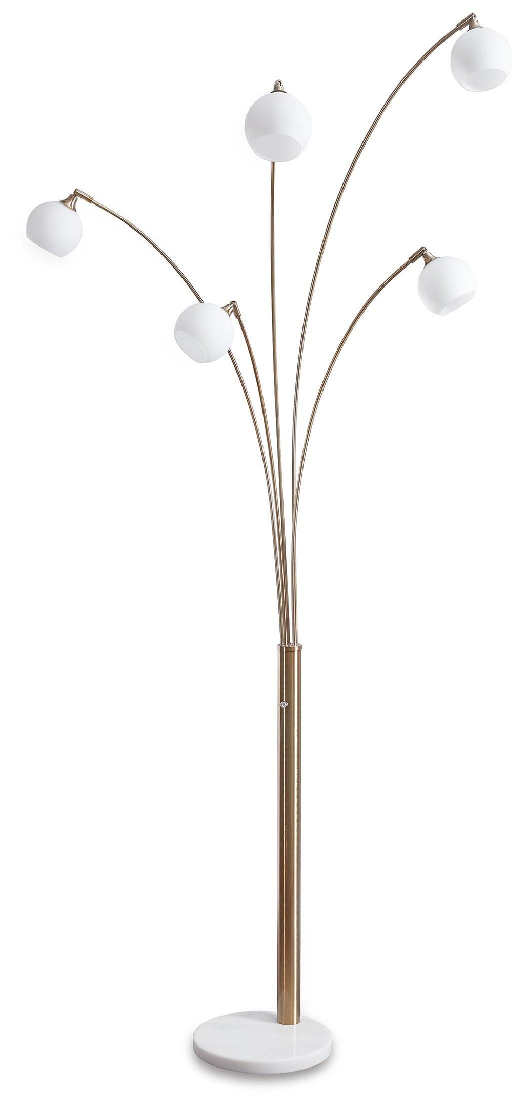 Taliya Arc Lamp in Champagne/White, alternate view 2