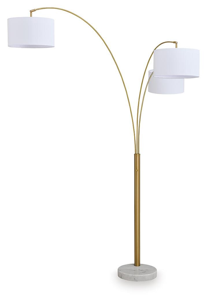 Valo Arc Lamp in Gold Finish, alternate view 2