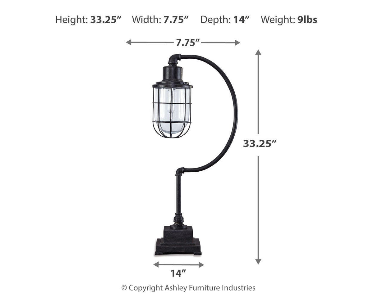 Jae Desk Lamp in Antique Black, alternate view 4