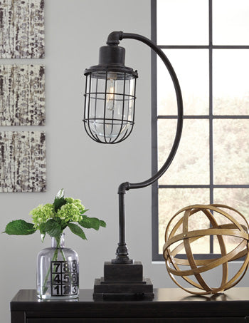 Jae Desk Lamp in Antique Black