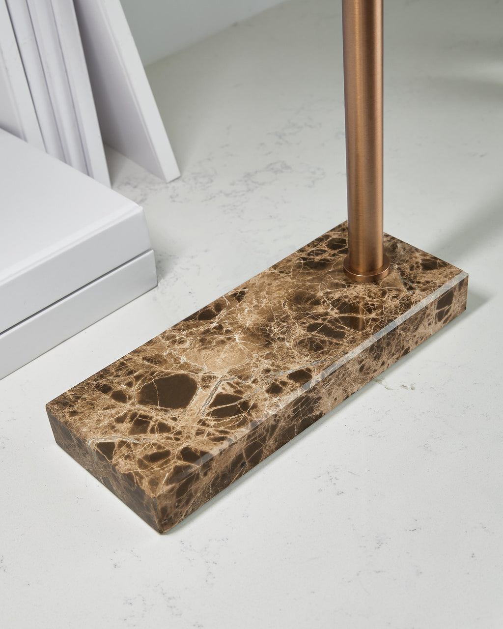 Yafe Desk Lamp in Bronze Finish, detail view
