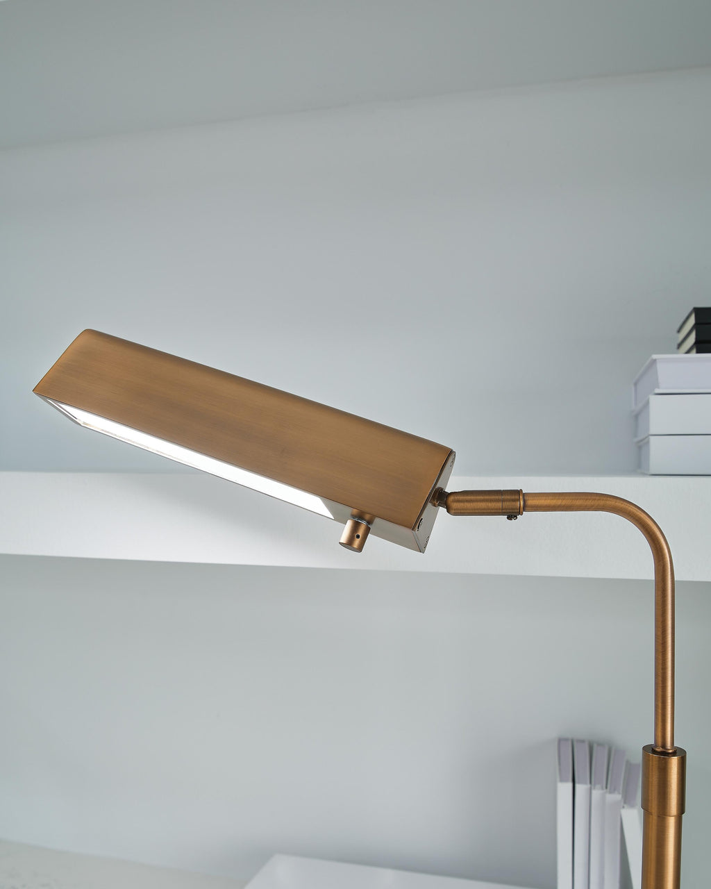 Yafe Desk Lamp in Bronze Finish, detail view