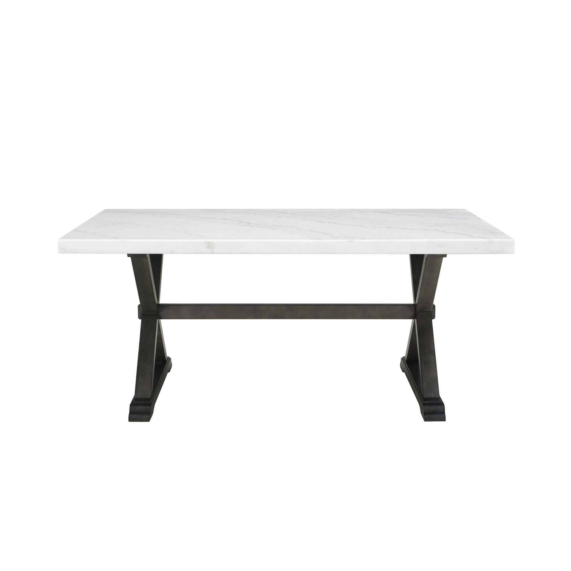 Lexi Dining Table In Espresso Base / White Marble Top
