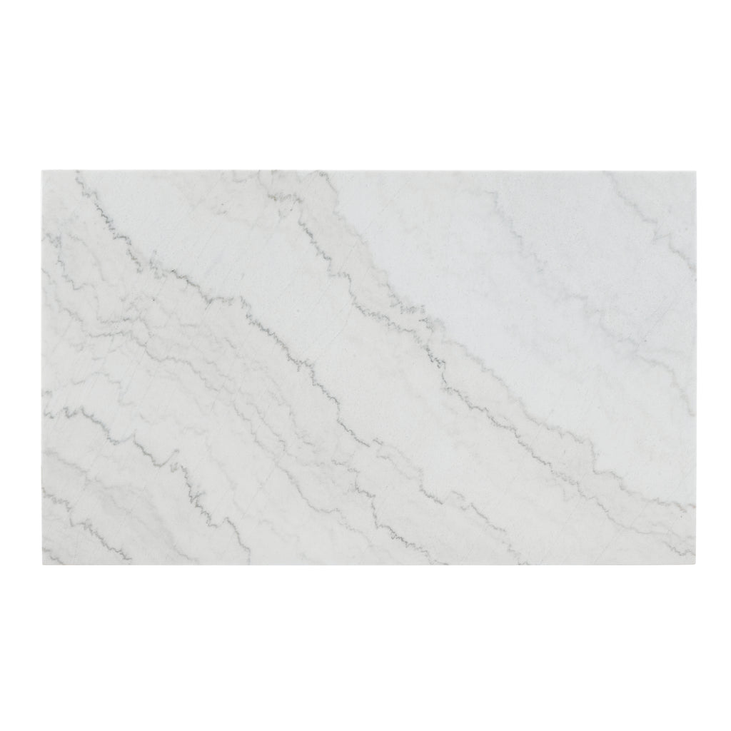 Lexi Dining Table In Espresso Base / White Marble Top