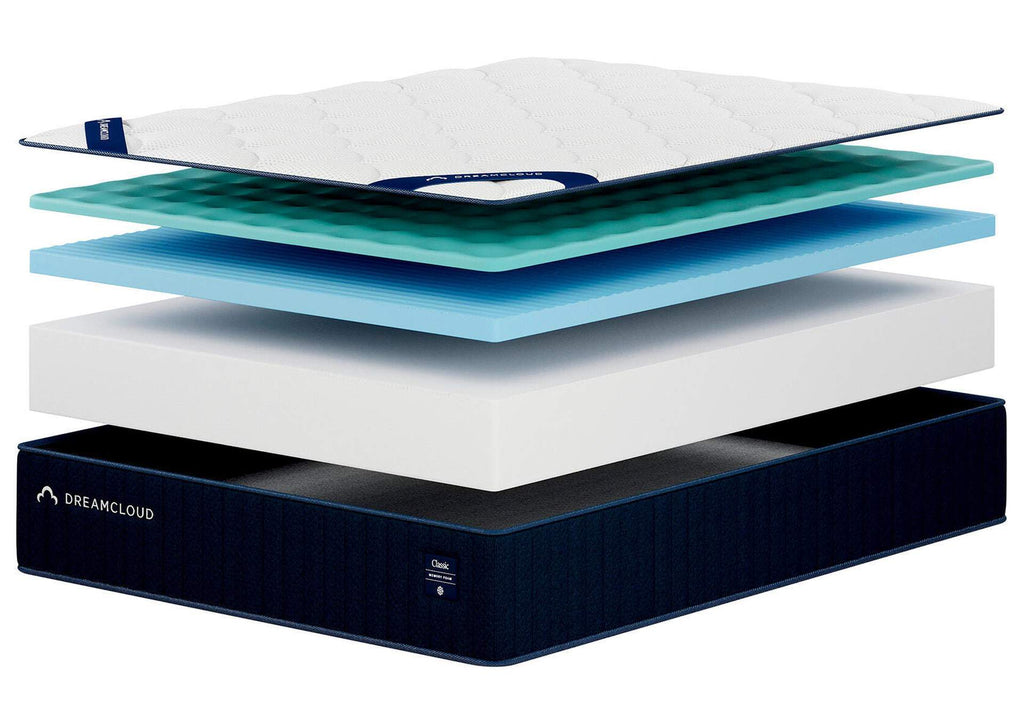 Dreamcloud Classic Memory Foam Queen Mattress angled view