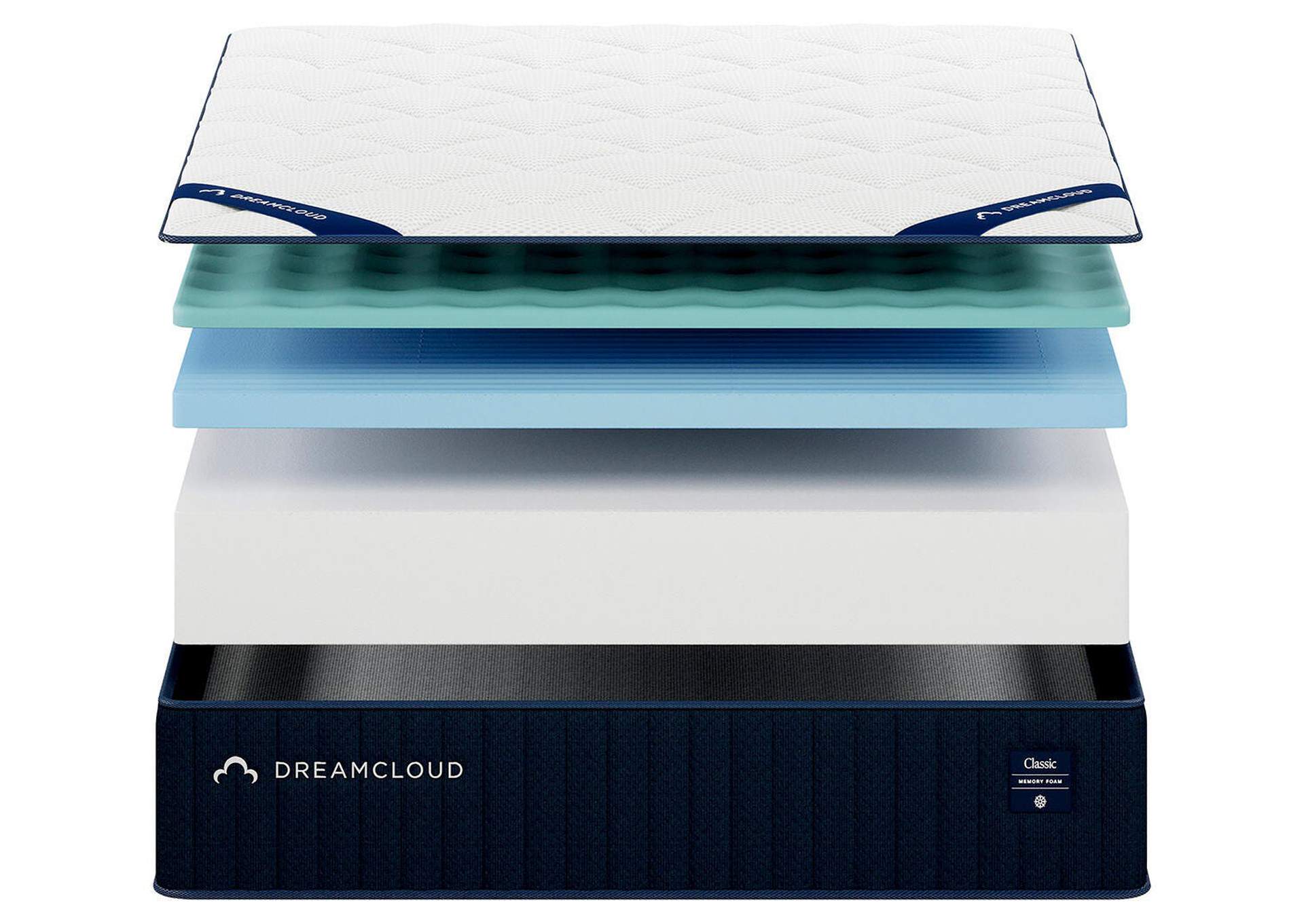 Dreamcloud Classic Memory Foam Queen Mattress front view
