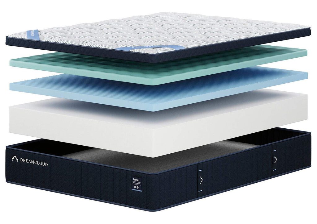 Dreamcloud Premier Memory Foam Queen Mattress angled view
