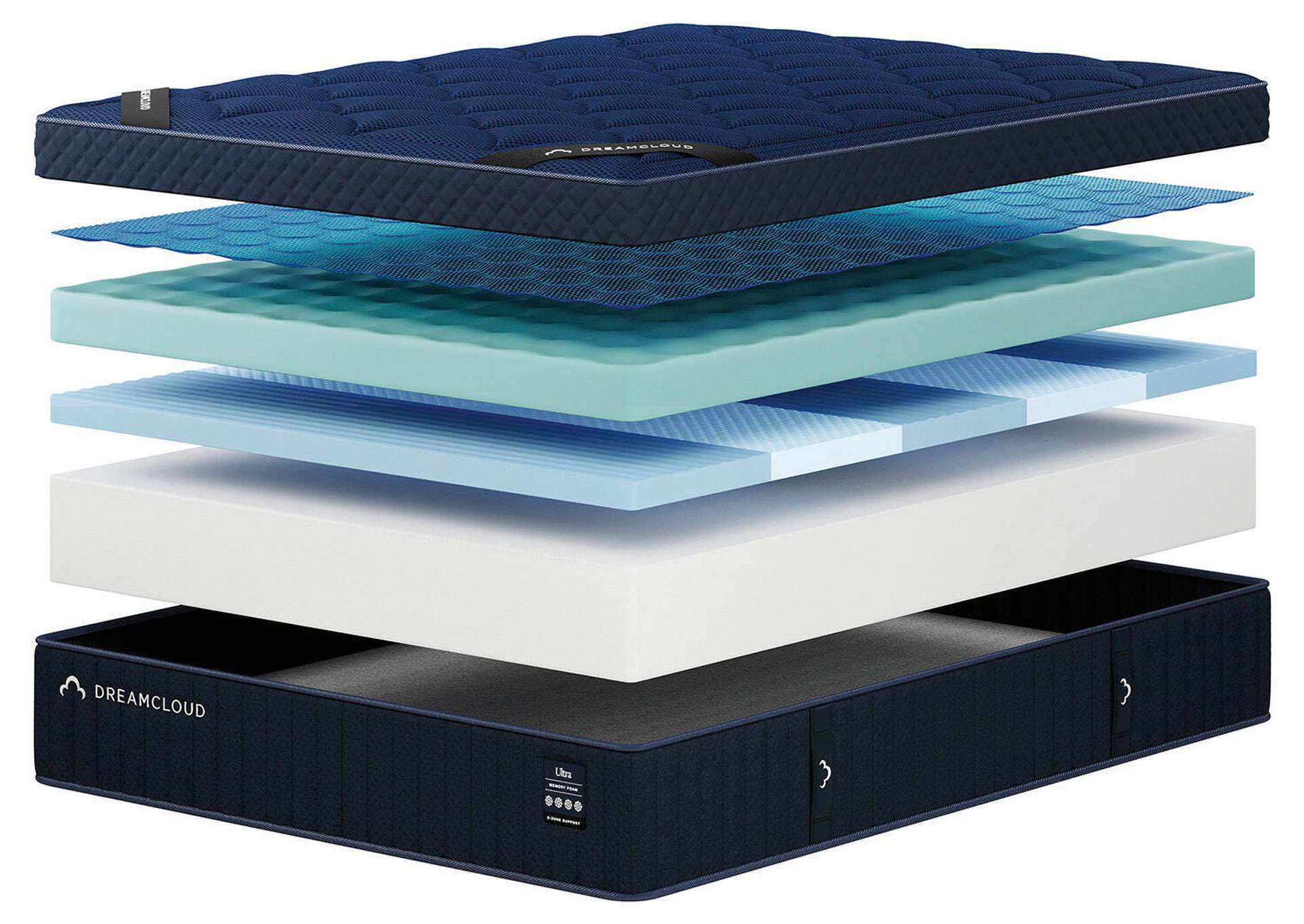 Dreamcloud Ultra Memory Foam Queen Mattress angled view