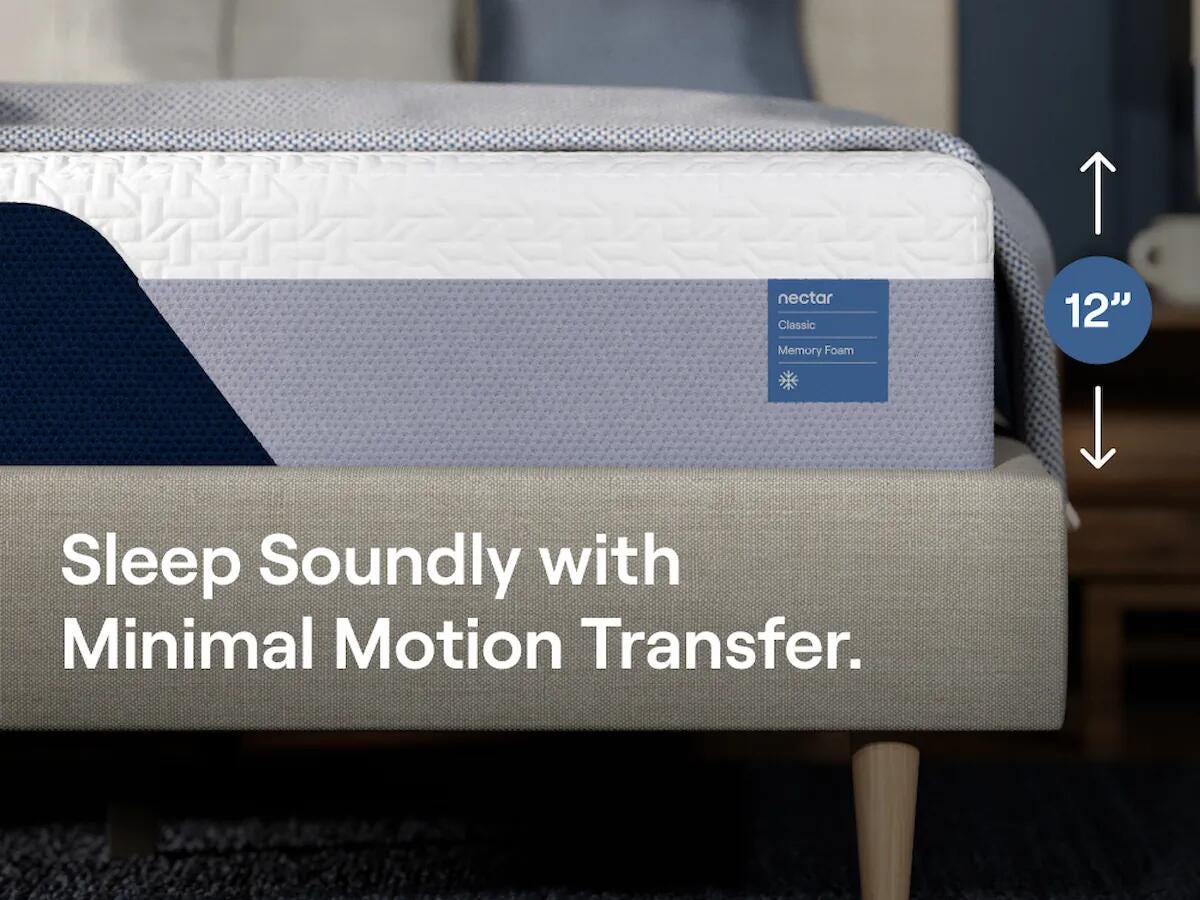 Nectar Classic Memory Foam King Mattress in White, alternate view 10