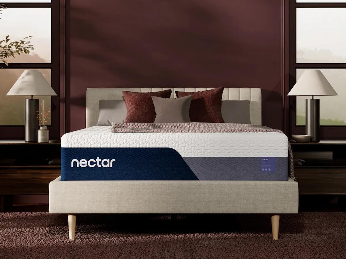 Nectar Luxe Memory Foam Twin Mattress in White, alternate view 2