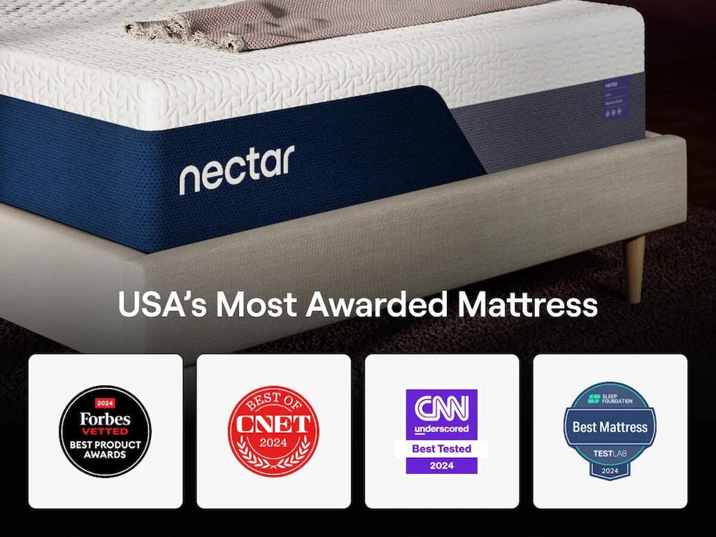 Nectar Luxe Memory Foam King Mattress in White, alternate view 7