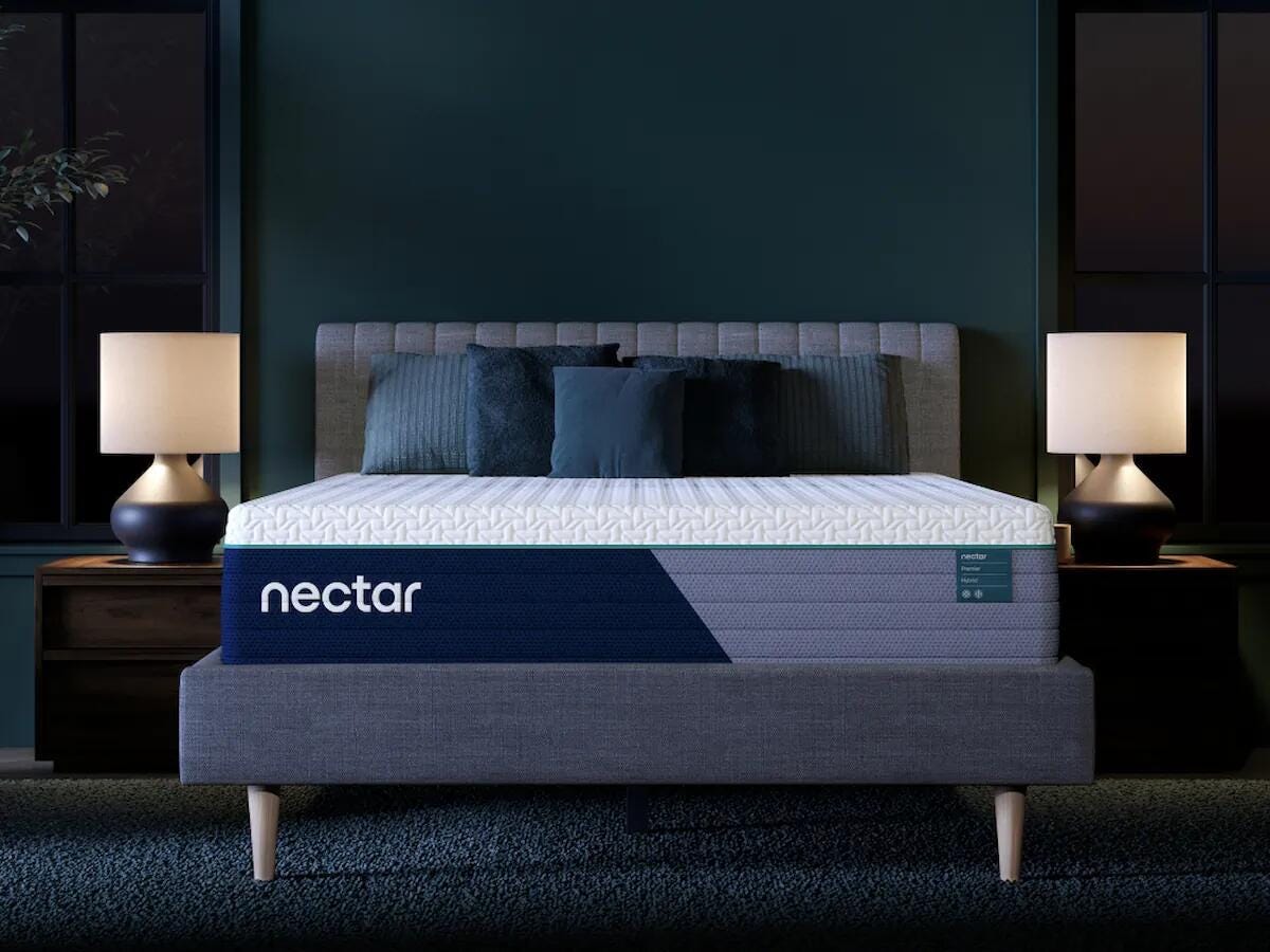 Nectar Premier Hybrid Twin Mattress in White, alternate view 2