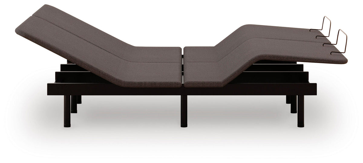 Comfort Classic Adj Base Split California King Adjustable Base in Black, alternate side view